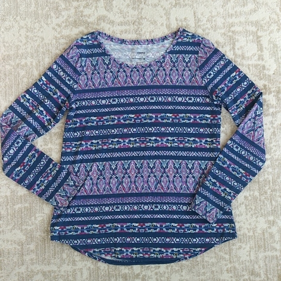 Sonoma The Everyday Tee Long Sleeve Shirt M Purple Blue - Picture 4 of 11